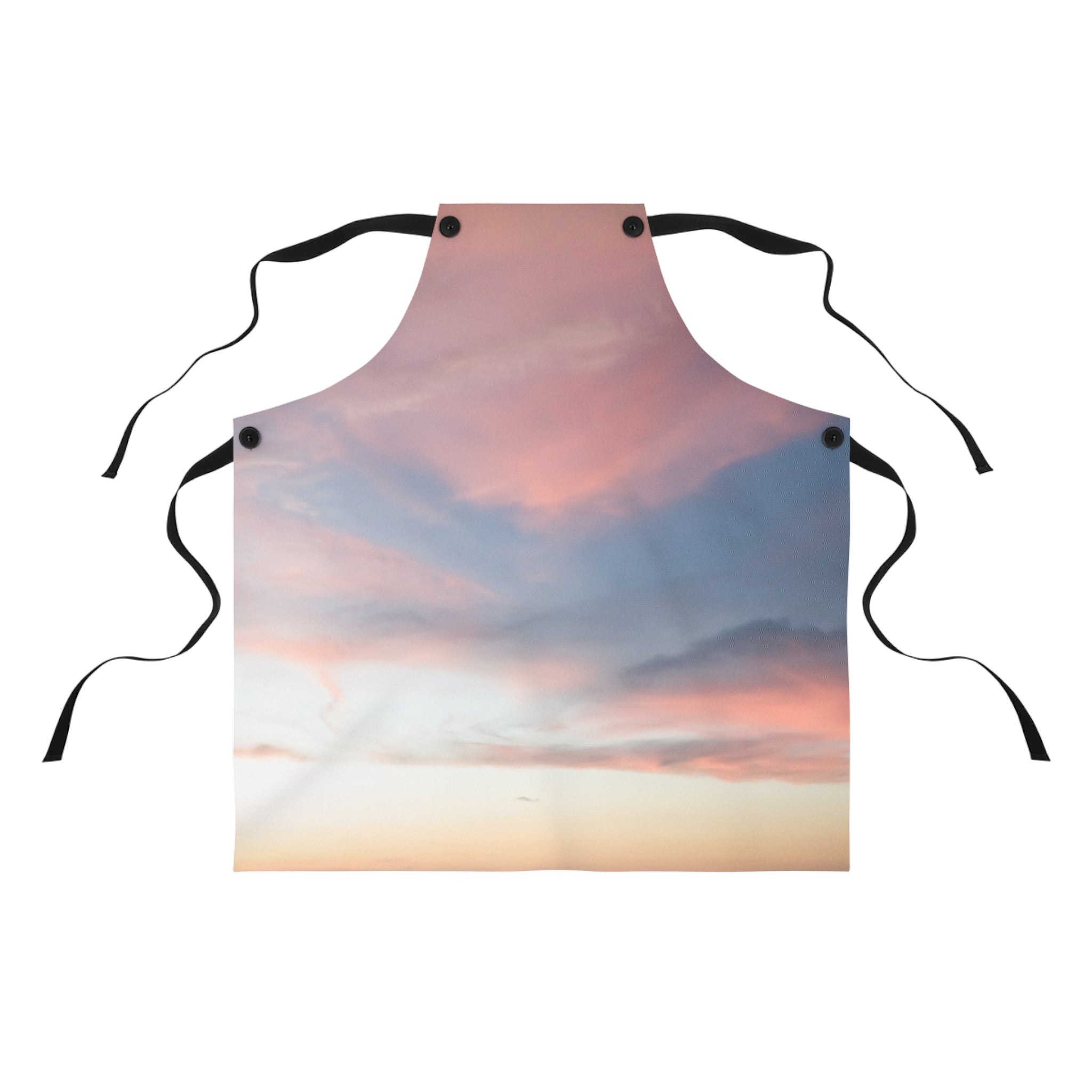 Love Manifestation. Sunset Sky Apron - Vibrant All-Over Print for Cooking Enthusiasts