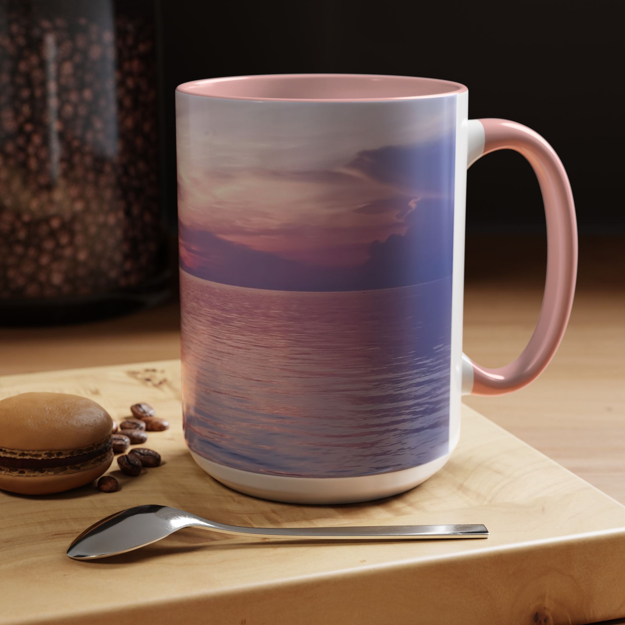 Power Connection . Sunset Sky Accent Coffee Mug - Perfect for Cozy Mornings and Relaxing Evenings