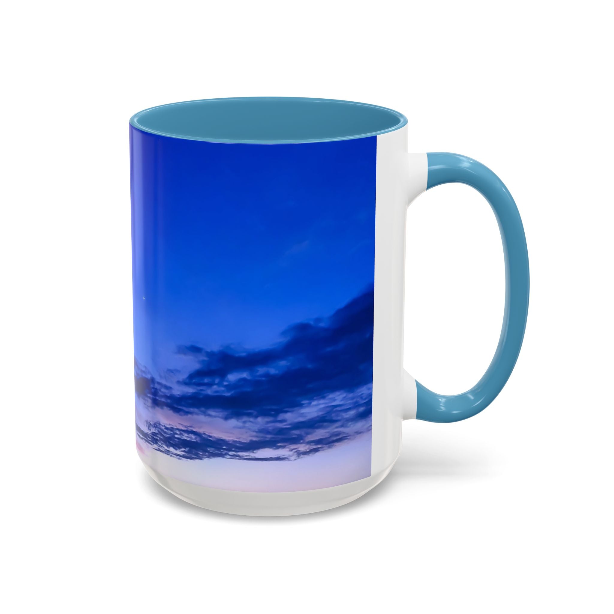 Power Alignment . Sunset Sky Accent Coffee Mug - Perfect for Cozy Mornings and Relaxing Evenings