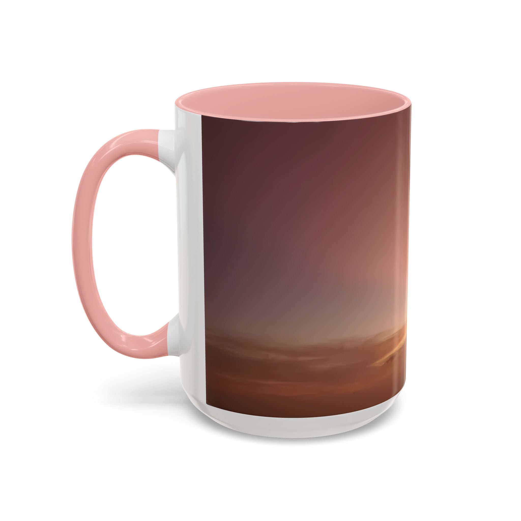 Wisdom Awakening . Sunset Sky Accent Coffee Mug - Perfect for Cozy Mornings and Relaxing Evenings