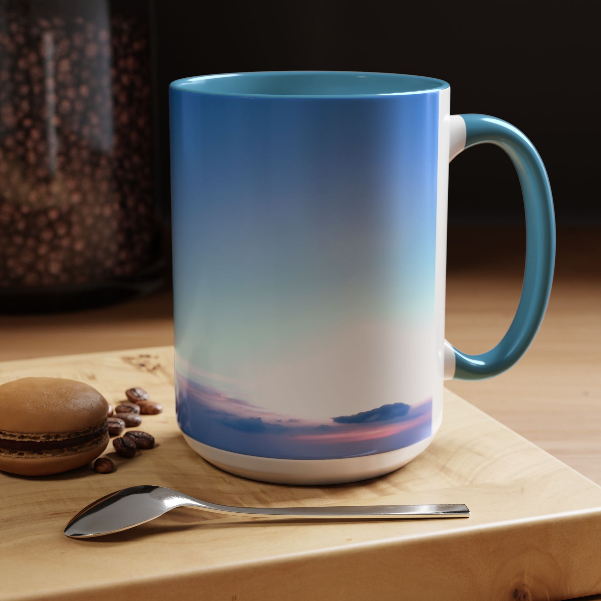 Power Awakening . Sunset Sky Accent Coffee Mug - Perfect for Cozy Mornings and Relaxing Evenings