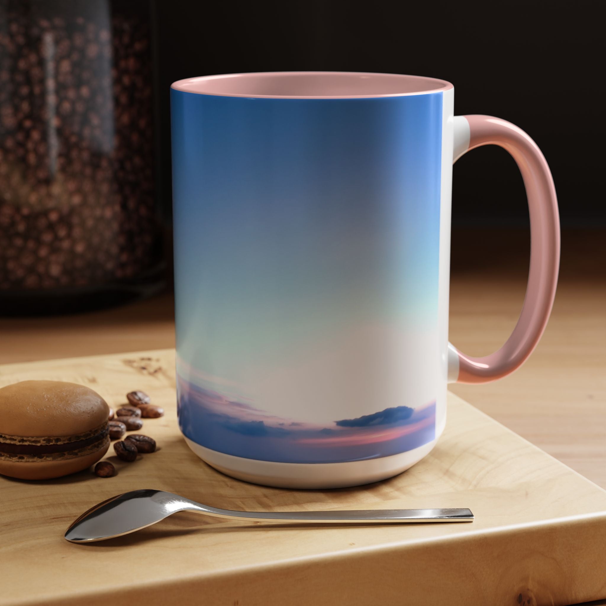 Power Awakening . Sunset Sky Accent Coffee Mug - Perfect for Cozy Mornings and Relaxing Evenings