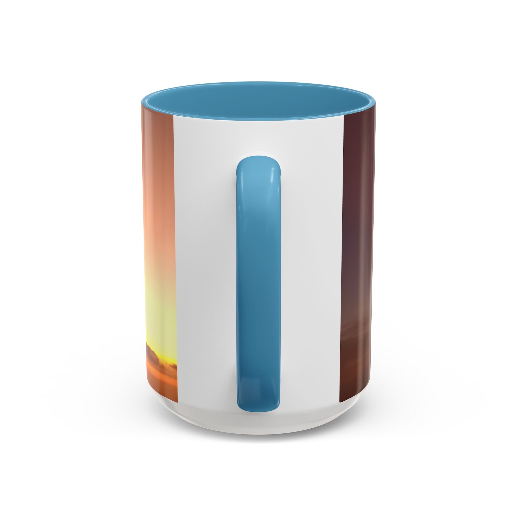 Wisdom Awakening . Sunset Sky Accent Coffee Mug - Perfect for Cozy Mornings and Relaxing Evenings