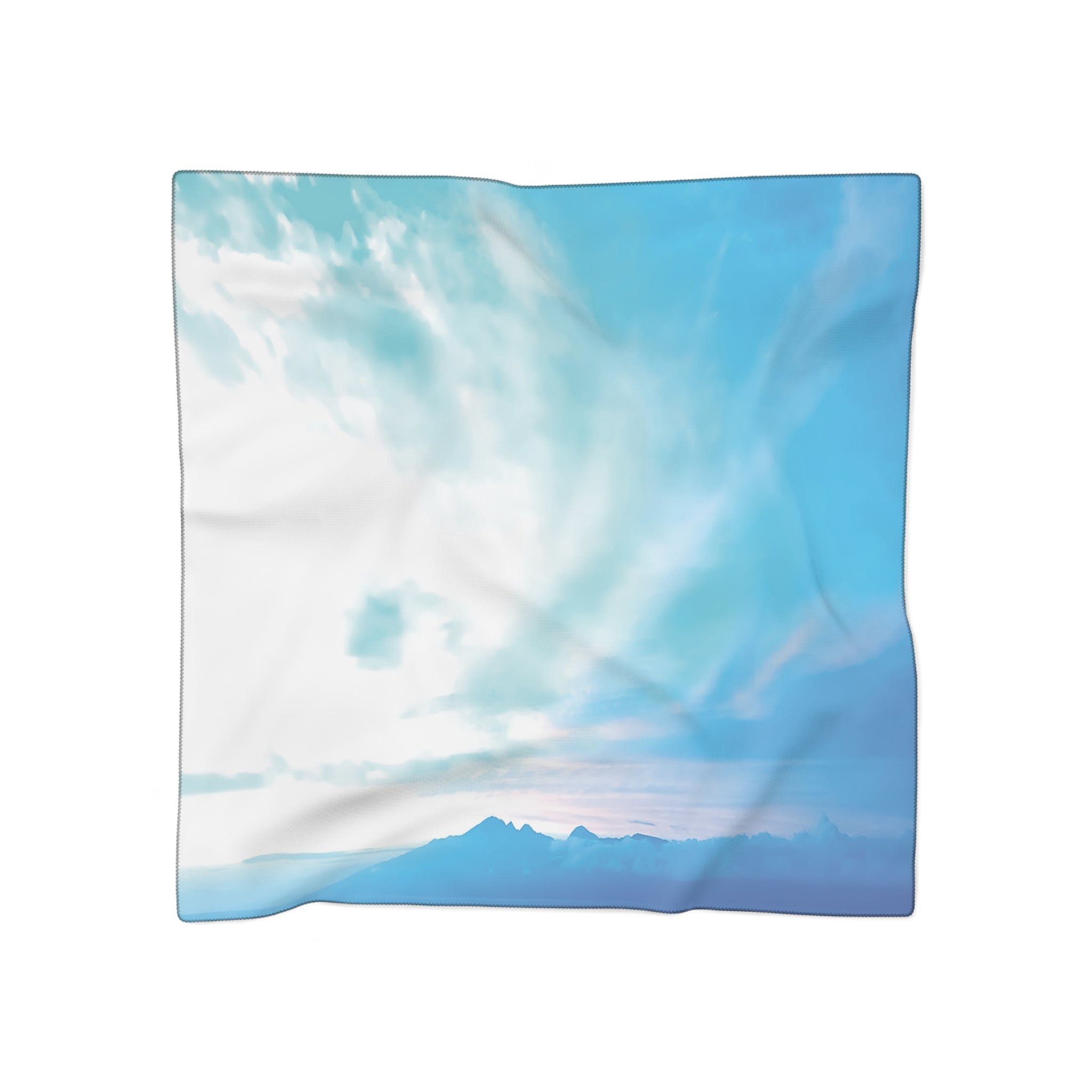 Power Embodiment . Horizon Scarf — Pink Gradient Silk-Look Square Scarf