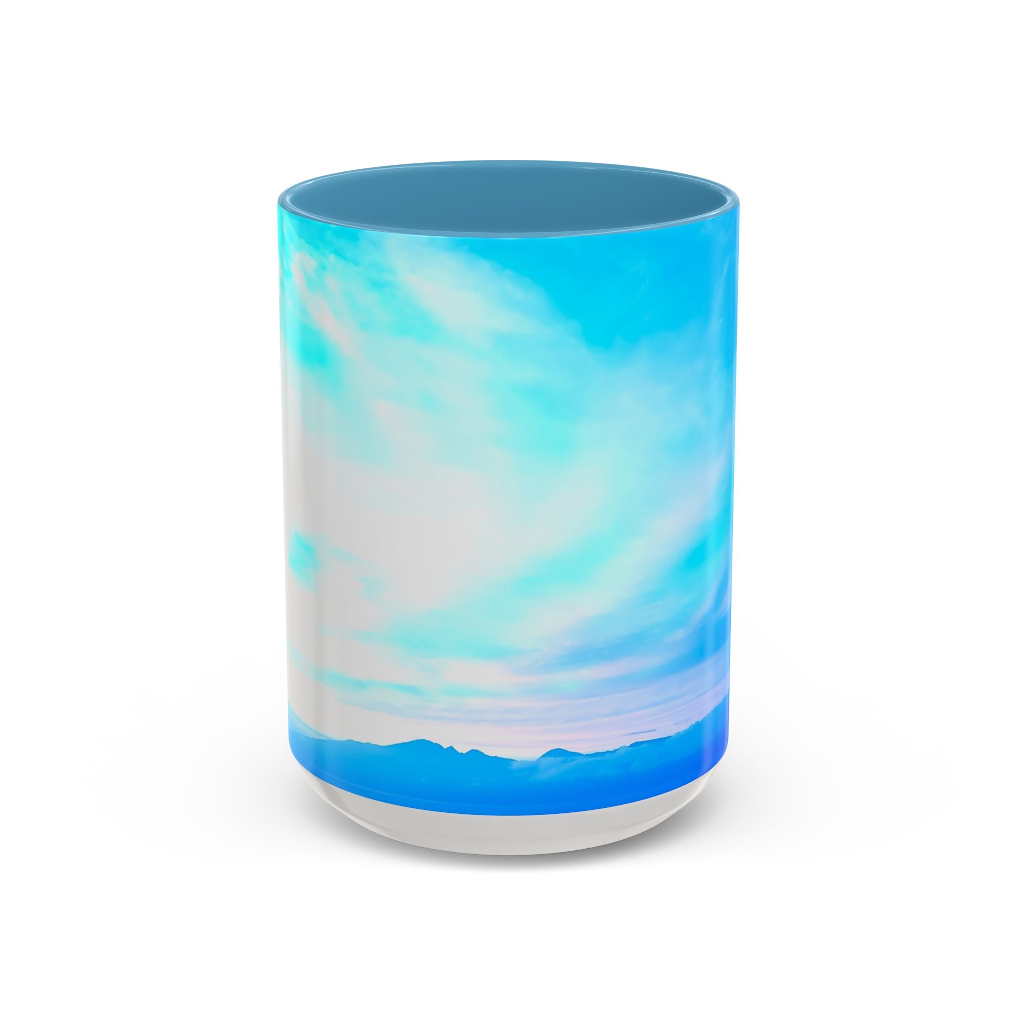 Power Embodiment . Sunset Sky Accent Coffee Mug - Perfect for Cozy Mornings and Relaxing Evenings