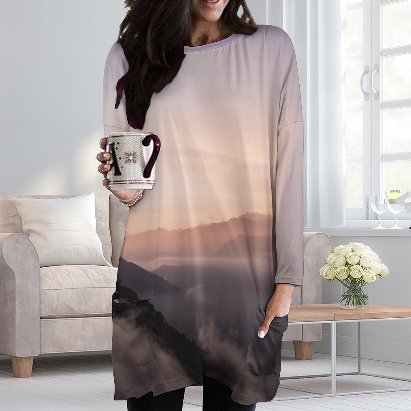 Wisdom Creation . Long Sleeve T-Shirts with Pocket