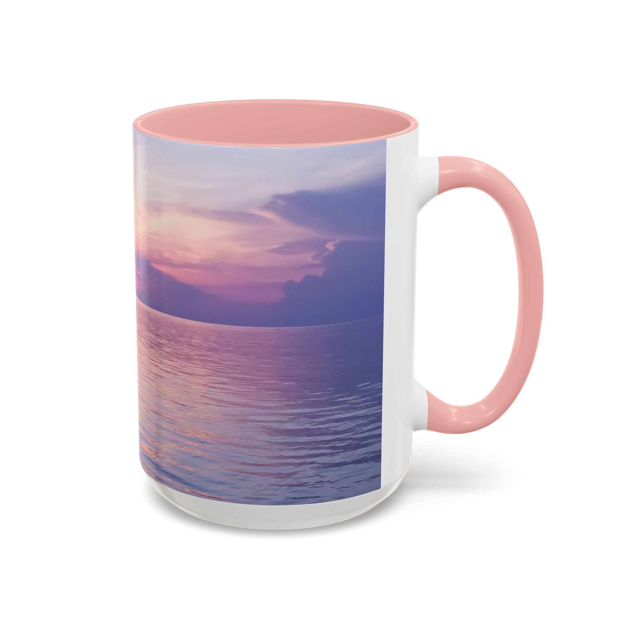 Power Connection . Sunset Sky Accent Coffee Mug - Perfect for Cozy Mornings and Relaxing Evenings