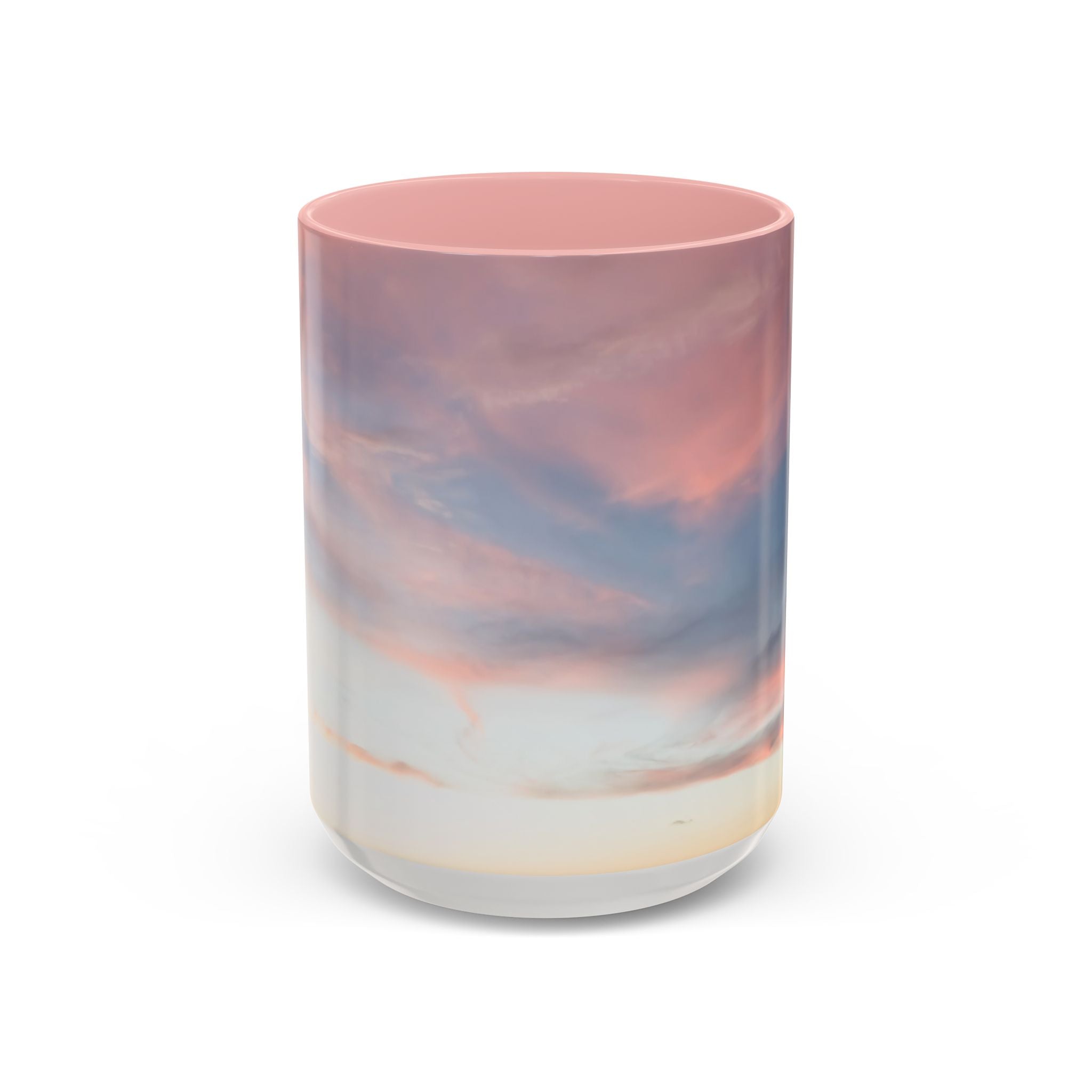Love Manifestation . Sunset Sky Accent Coffee Mug - Perfect for Cozy Mornings and Relaxing Evenings