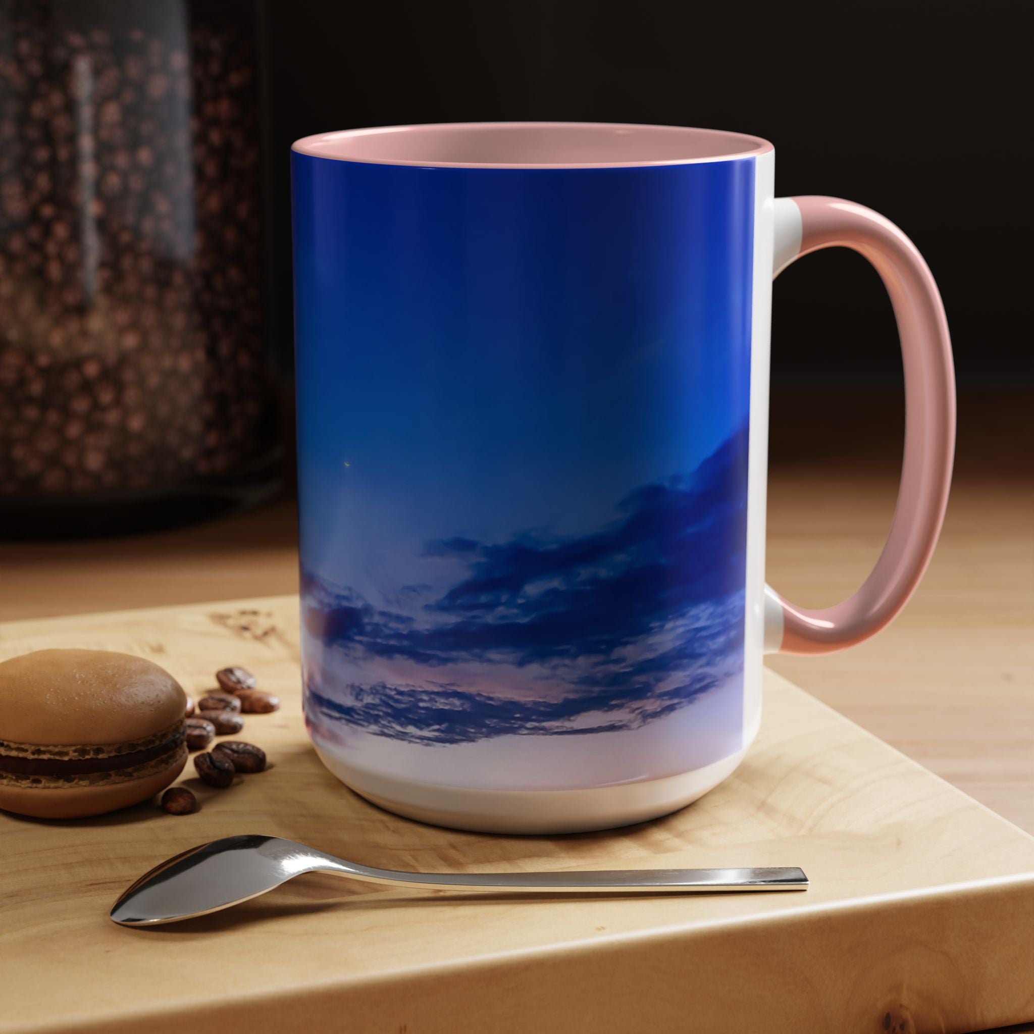 Power Alignment . Sunset Sky Accent Coffee Mug - Perfect for Cozy Mornings and Relaxing Evenings