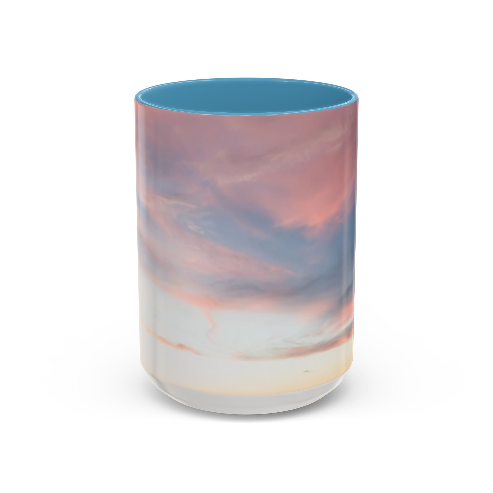 Love Manifestation . Sunset Sky Accent Coffee Mug - Perfect for Cozy Mornings and Relaxing Evenings