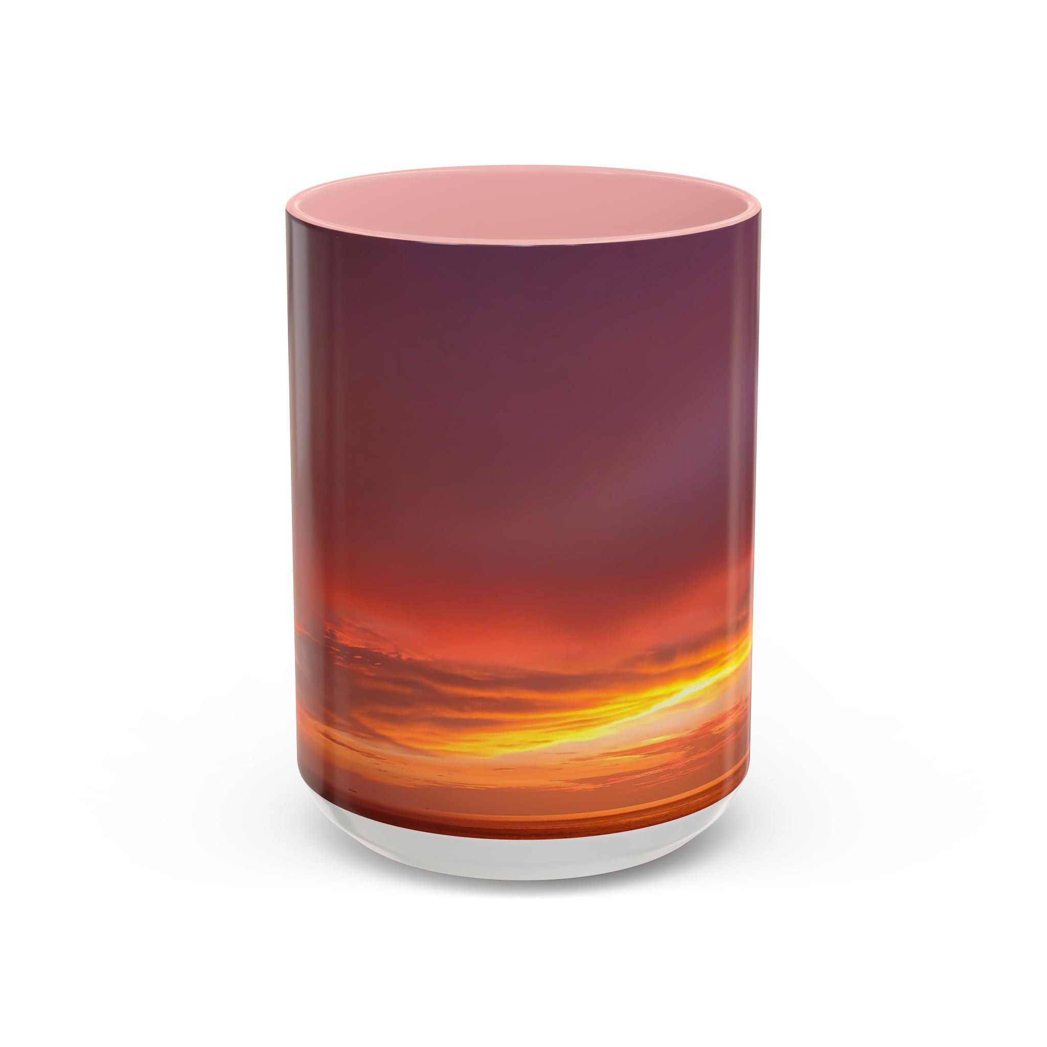Love Alignment . Sunset Sky Accent Coffee Mug - Perfect for Cozy Mornings and Relaxing Evenings
