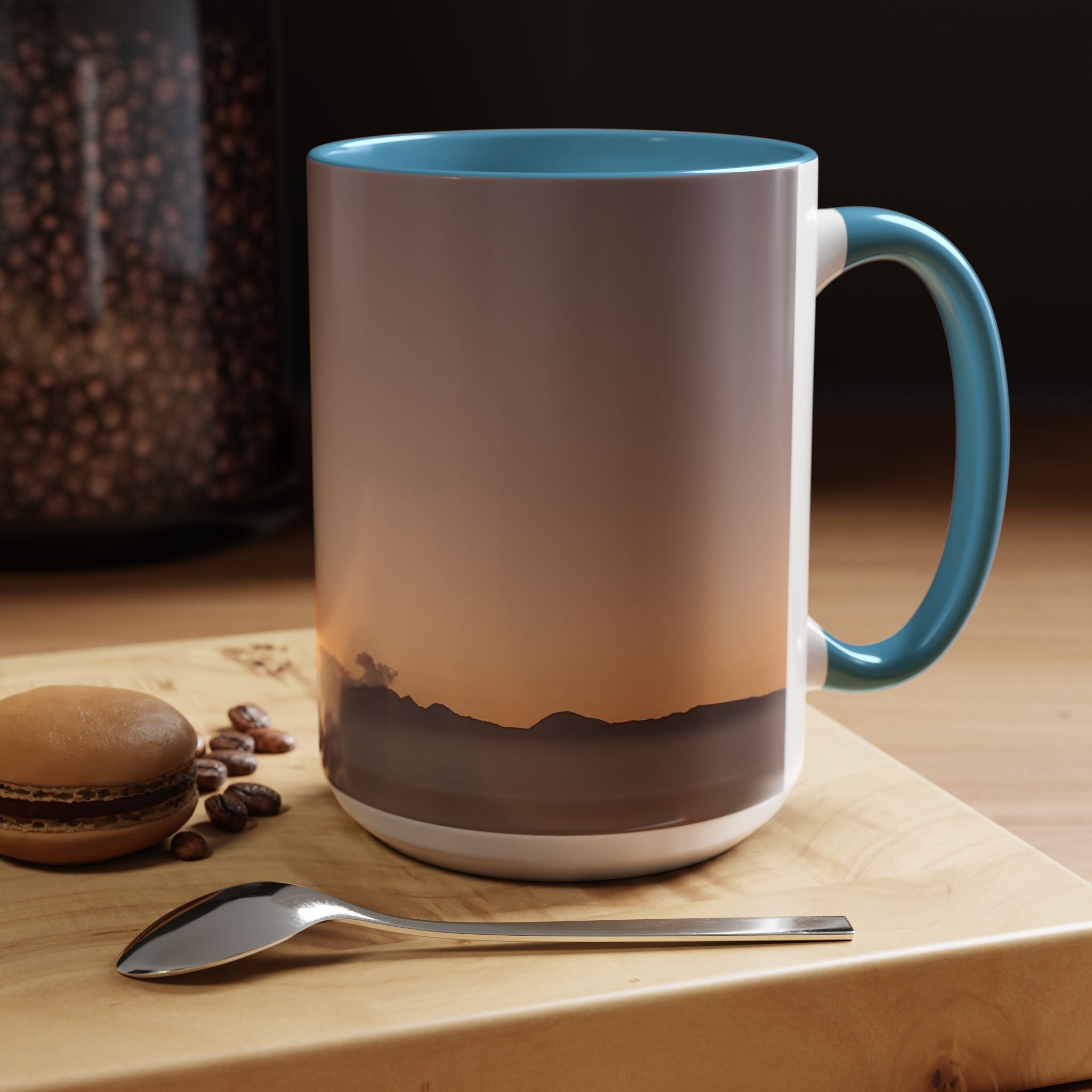 Wisdom Activation . Sunset Sky Accent Coffee Mug - Perfect for Cozy Mornings and Relaxing Evenings