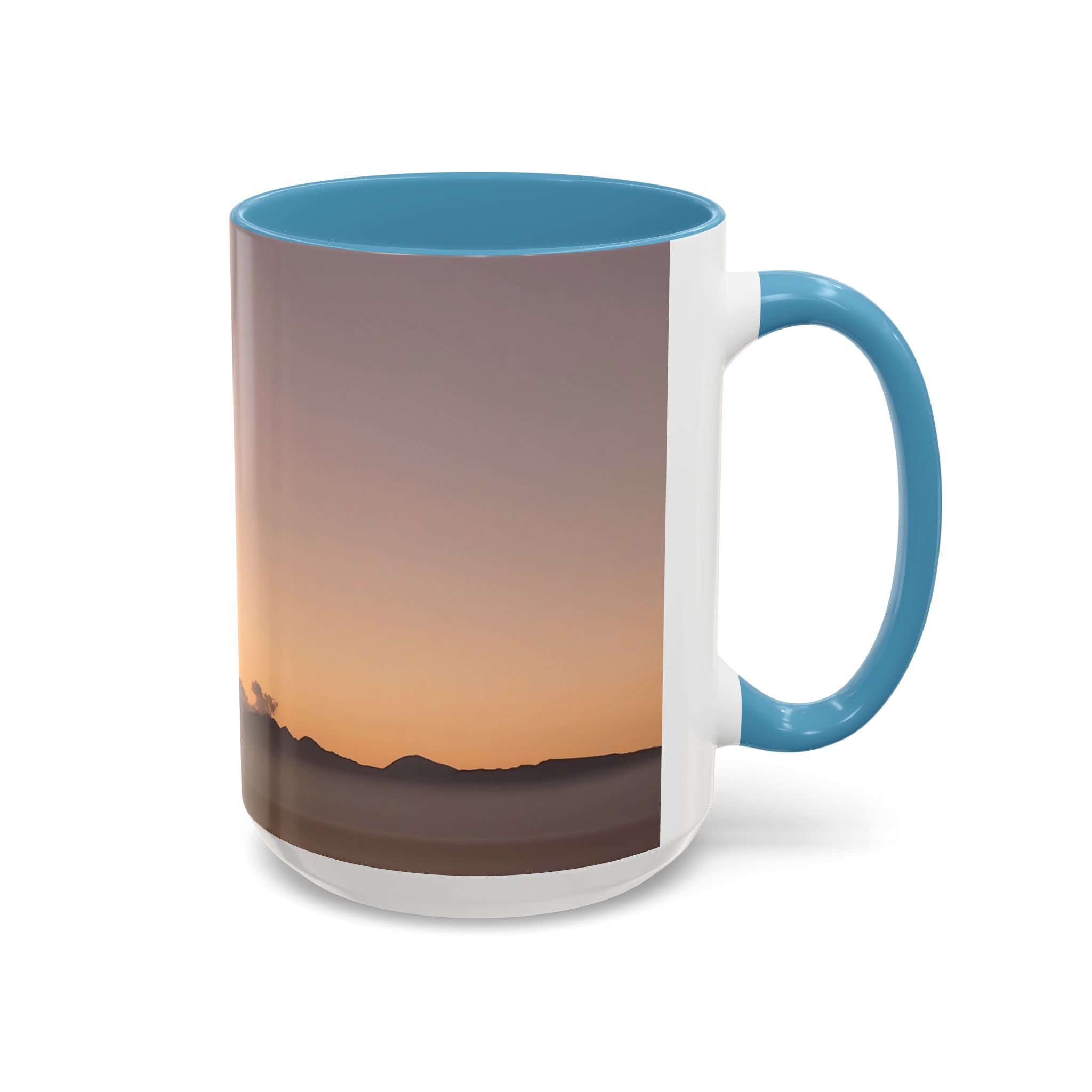 Wisdom Activation . Sunset Sky Accent Coffee Mug - Perfect for Cozy Mornings and Relaxing Evenings