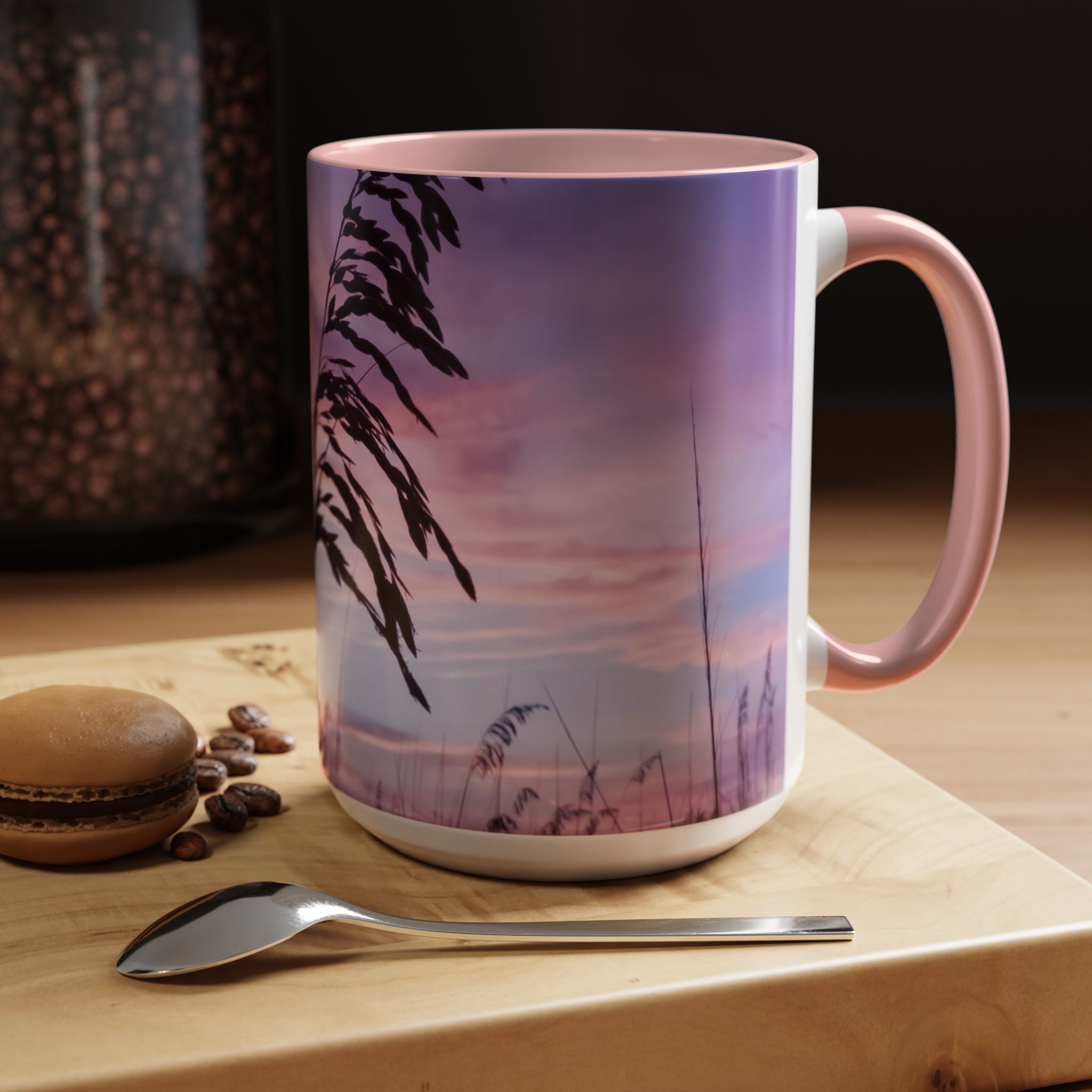 Love Creation . Sunset Sky Accent Coffee Mug - Perfect for Cozy Mornings and Relaxing Evenings