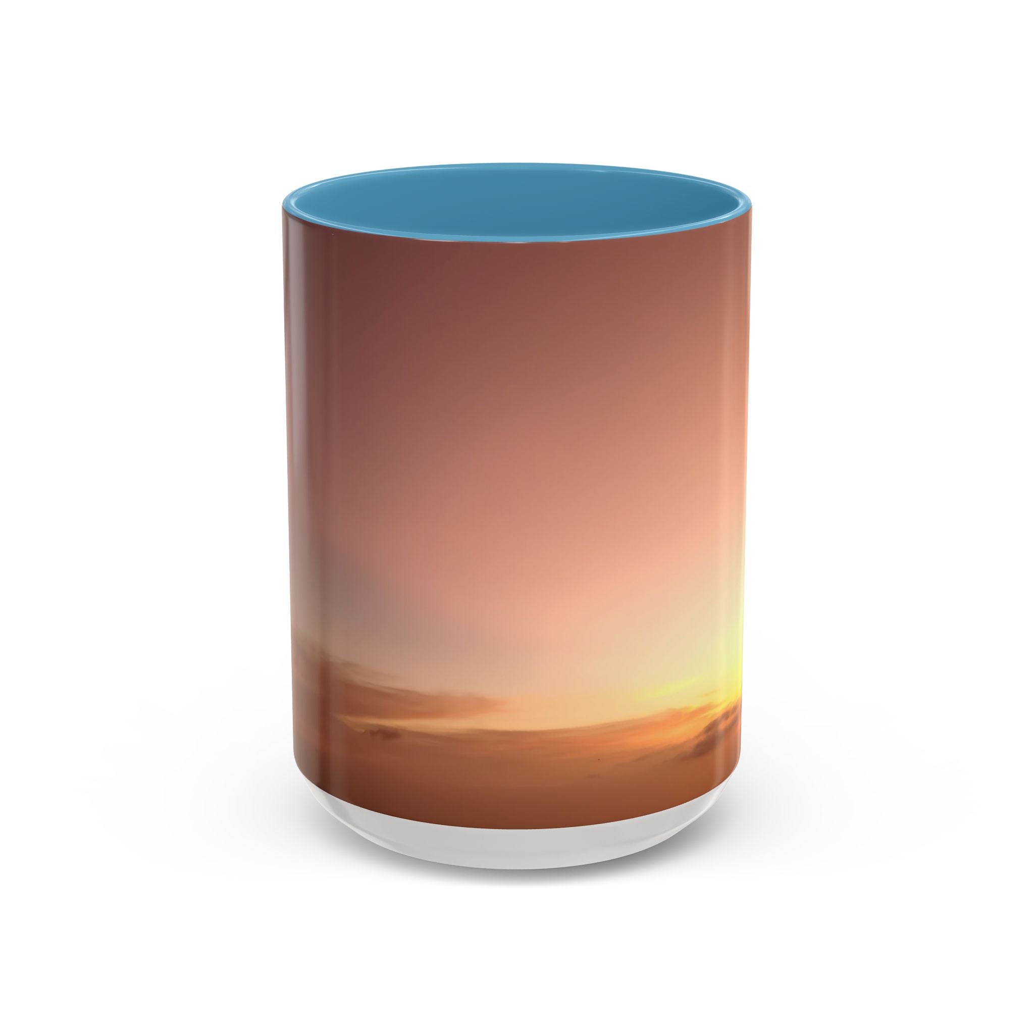 Wisdom Awakening . Sunset Sky Accent Coffee Mug - Perfect for Cozy Mornings and Relaxing Evenings