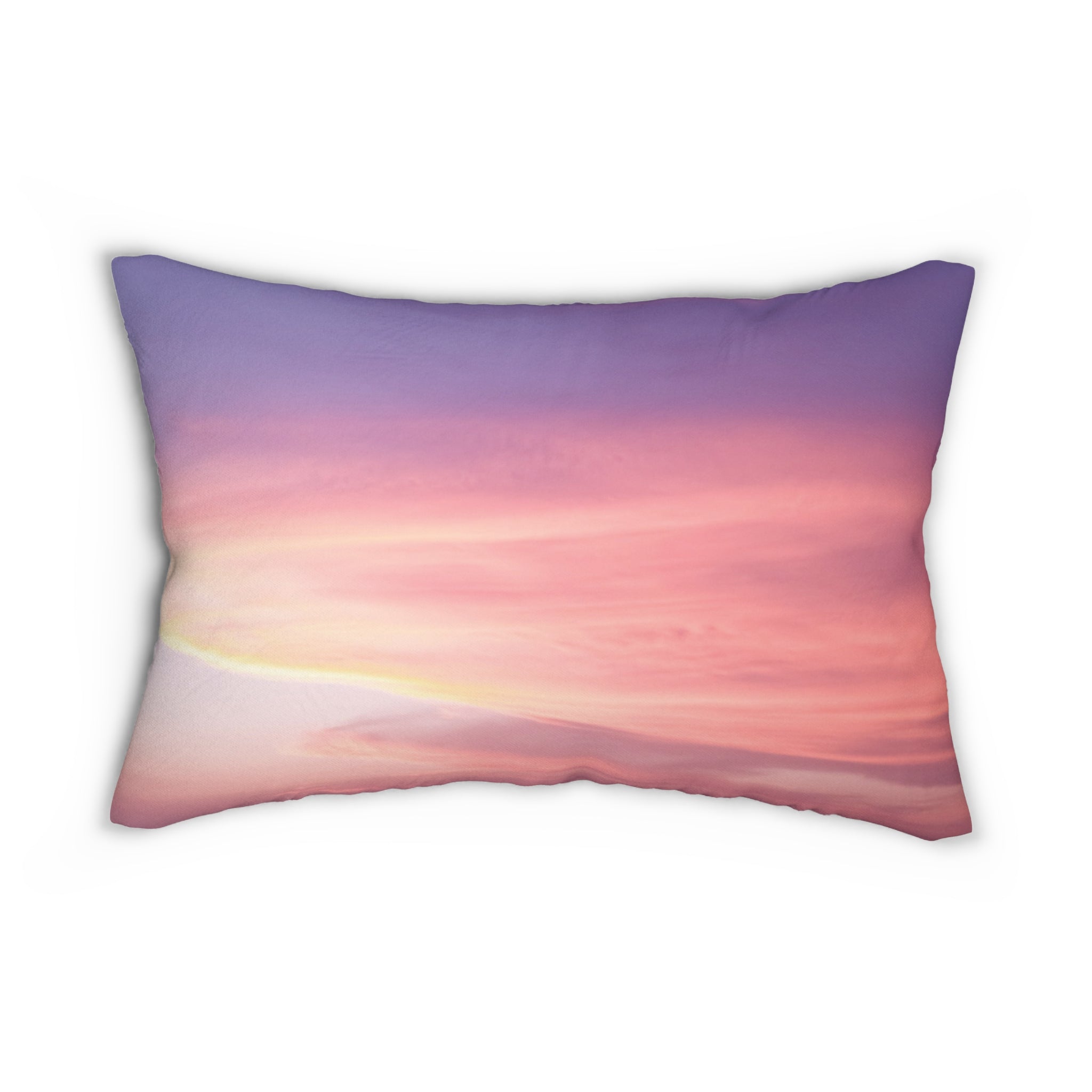 Love Activation - Pastel Sunset Lumbar Pillow - Relaxing Home Decor