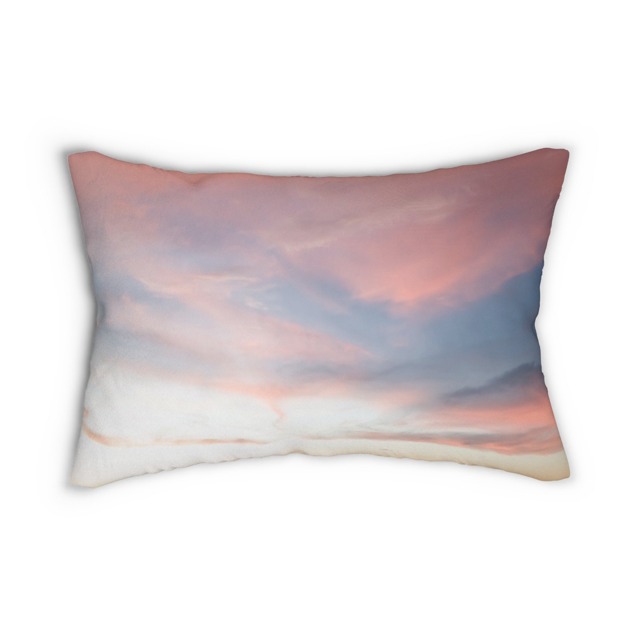 Love Manifestation - Pastel Sunset Lumbar Pillow - Relaxing Home Decor
