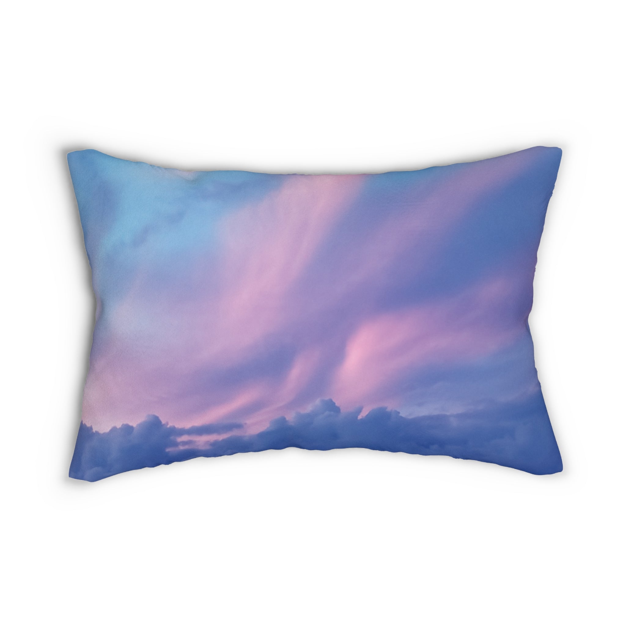 Power Manifestation - Serene Blue Sky Lumbar Pillow