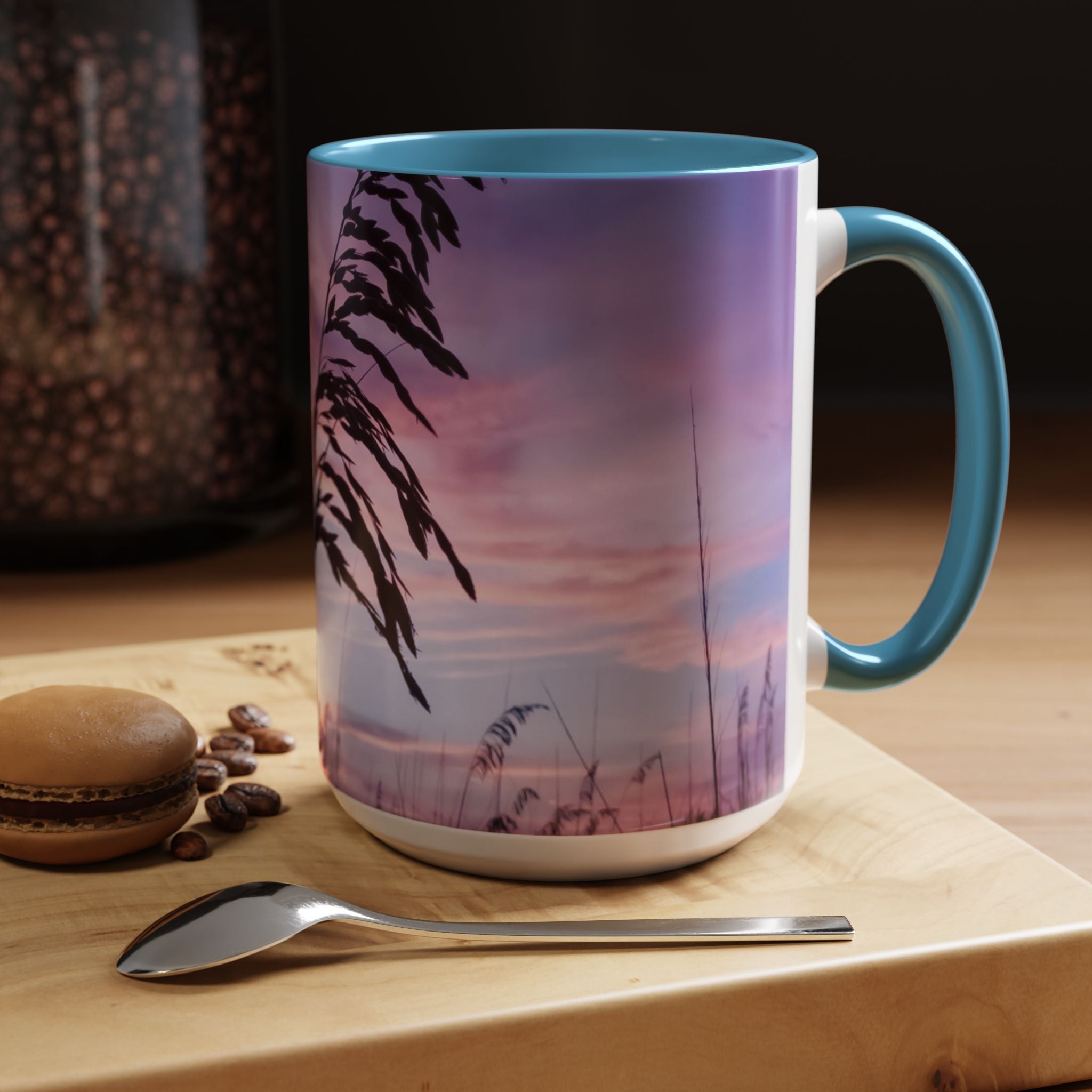 Love Creation . Sunset Sky Accent Coffee Mug - Perfect for Cozy Mornings and Relaxing Evenings