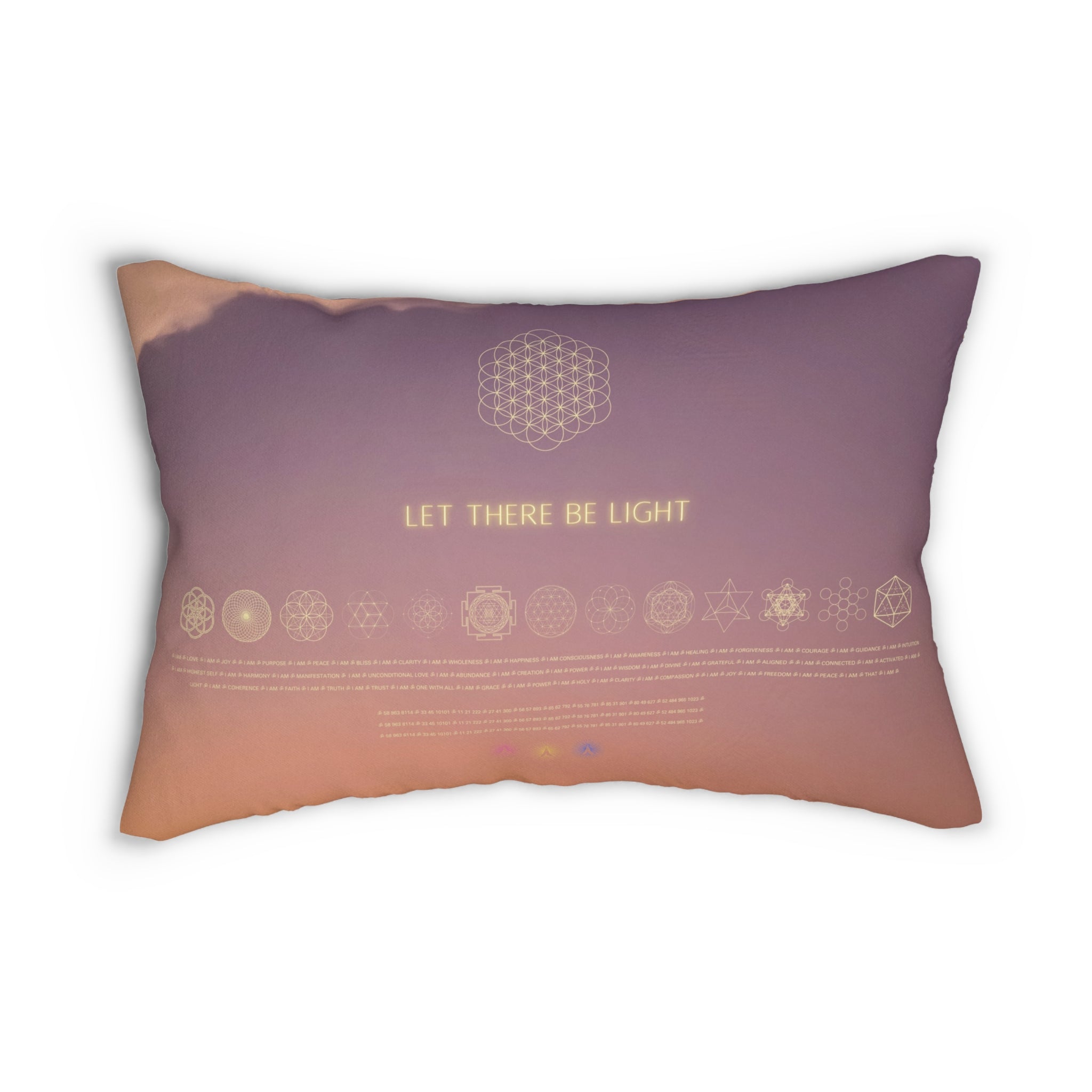 "Let There Be Light"-Inspirational Lumbar Pillow –