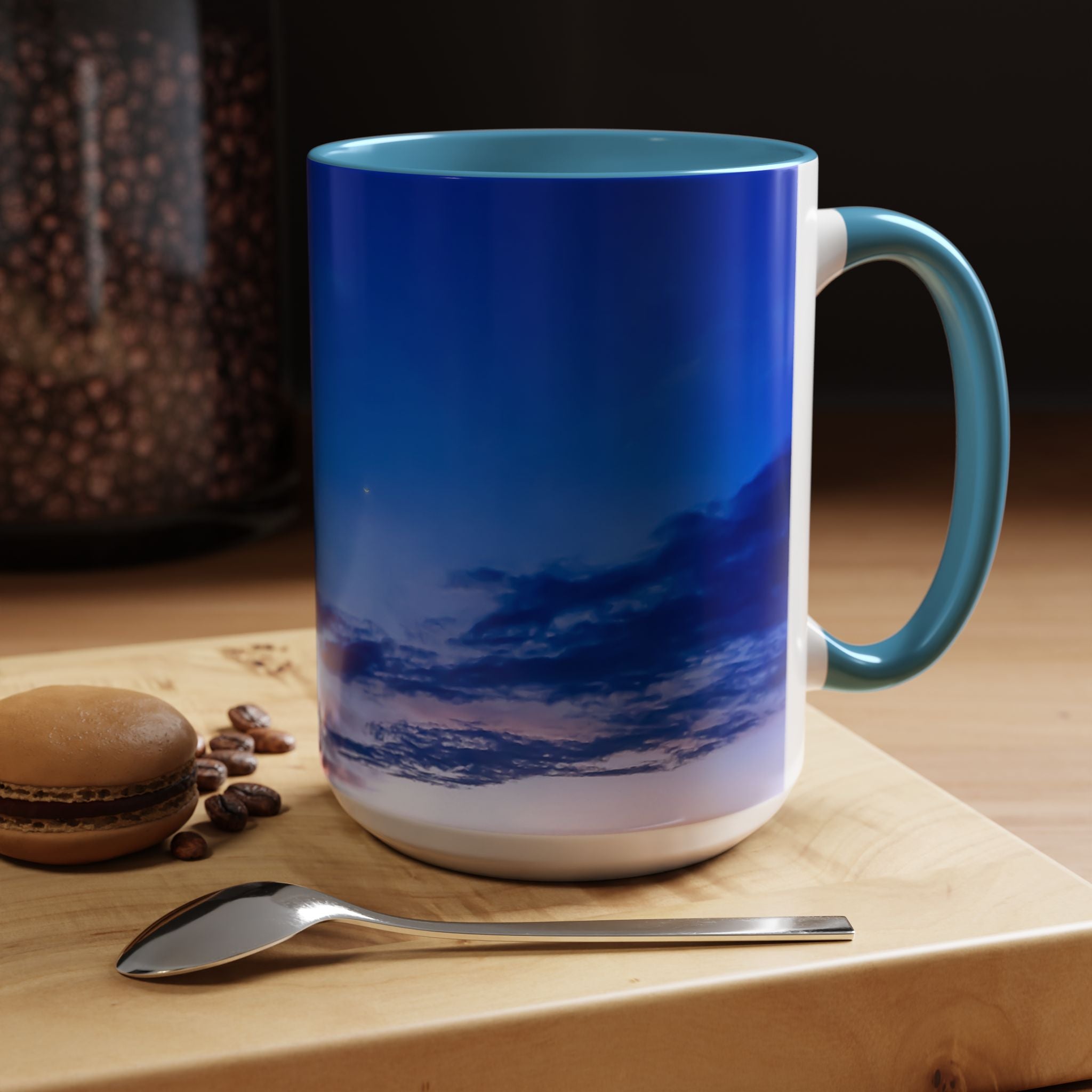 Power Alignment . Sunset Sky Accent Coffee Mug - Perfect for Cozy Mornings and Relaxing Evenings