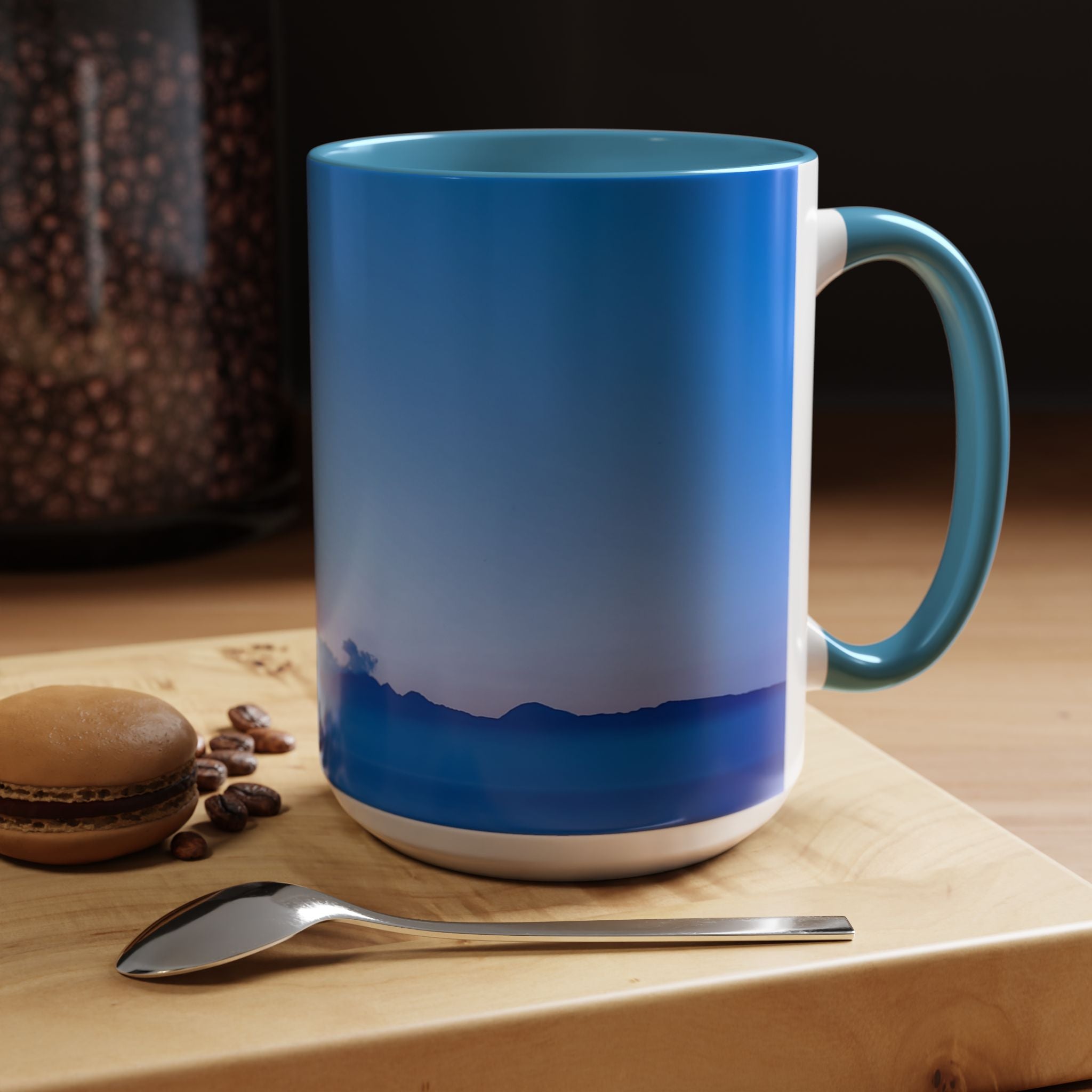 Power Activation . Sunset Sky Accent Coffee Mug - Perfect for Cozy Mornings and Relaxing Evenings