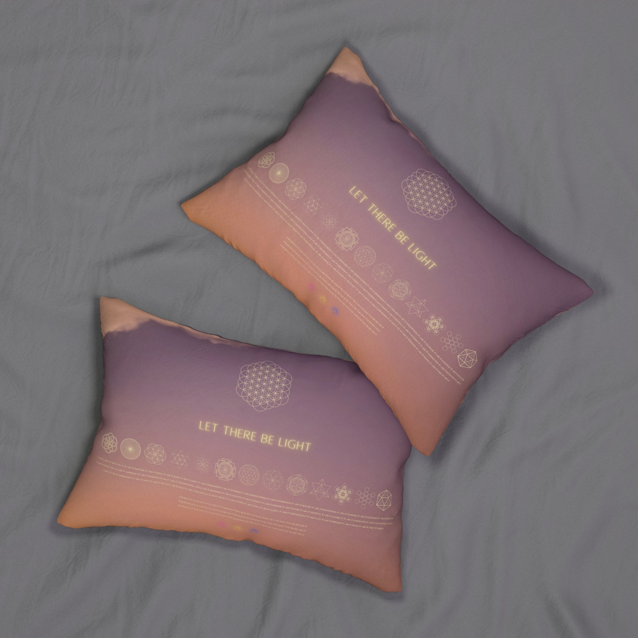"Let There Be Light"-Inspirational Lumbar Pillow –