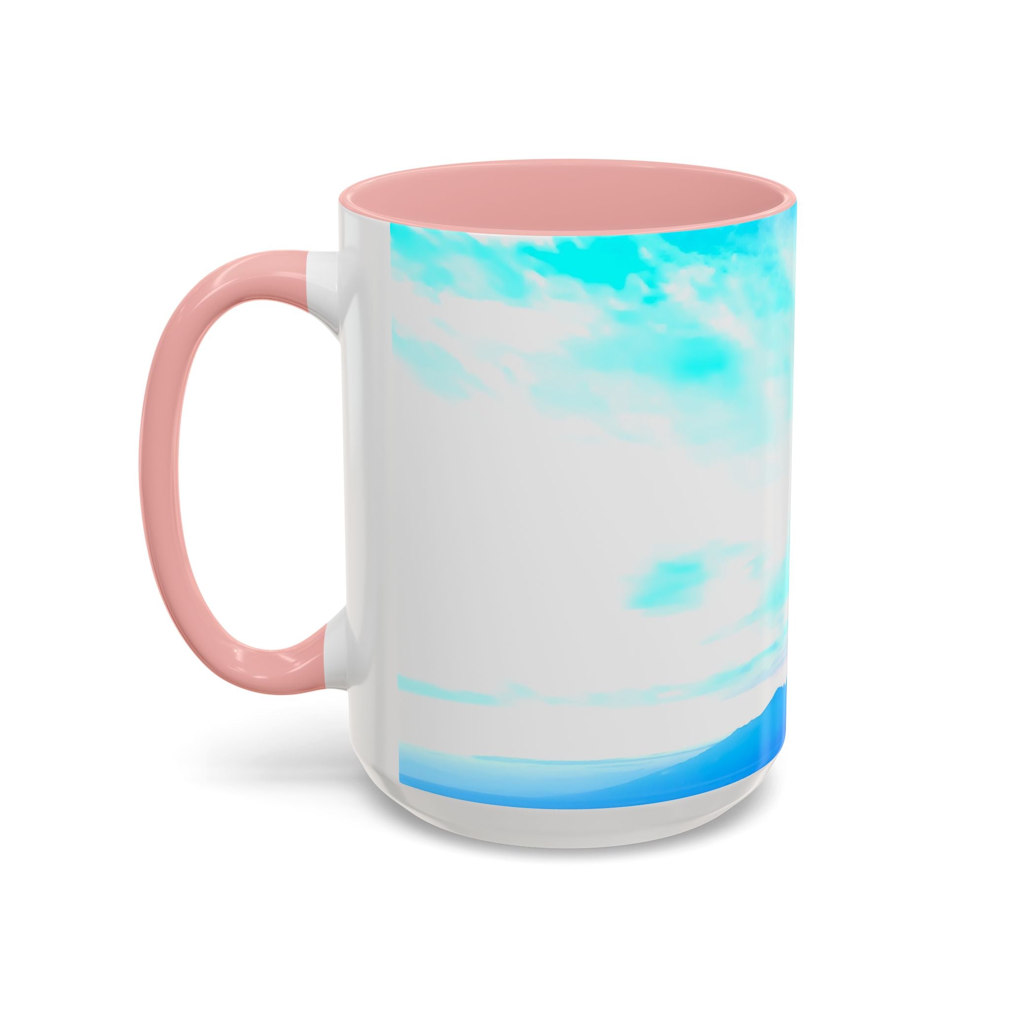 Power Embodiment . Sunset Sky Accent Coffee Mug - Perfect for Cozy Mornings and Relaxing Evenings