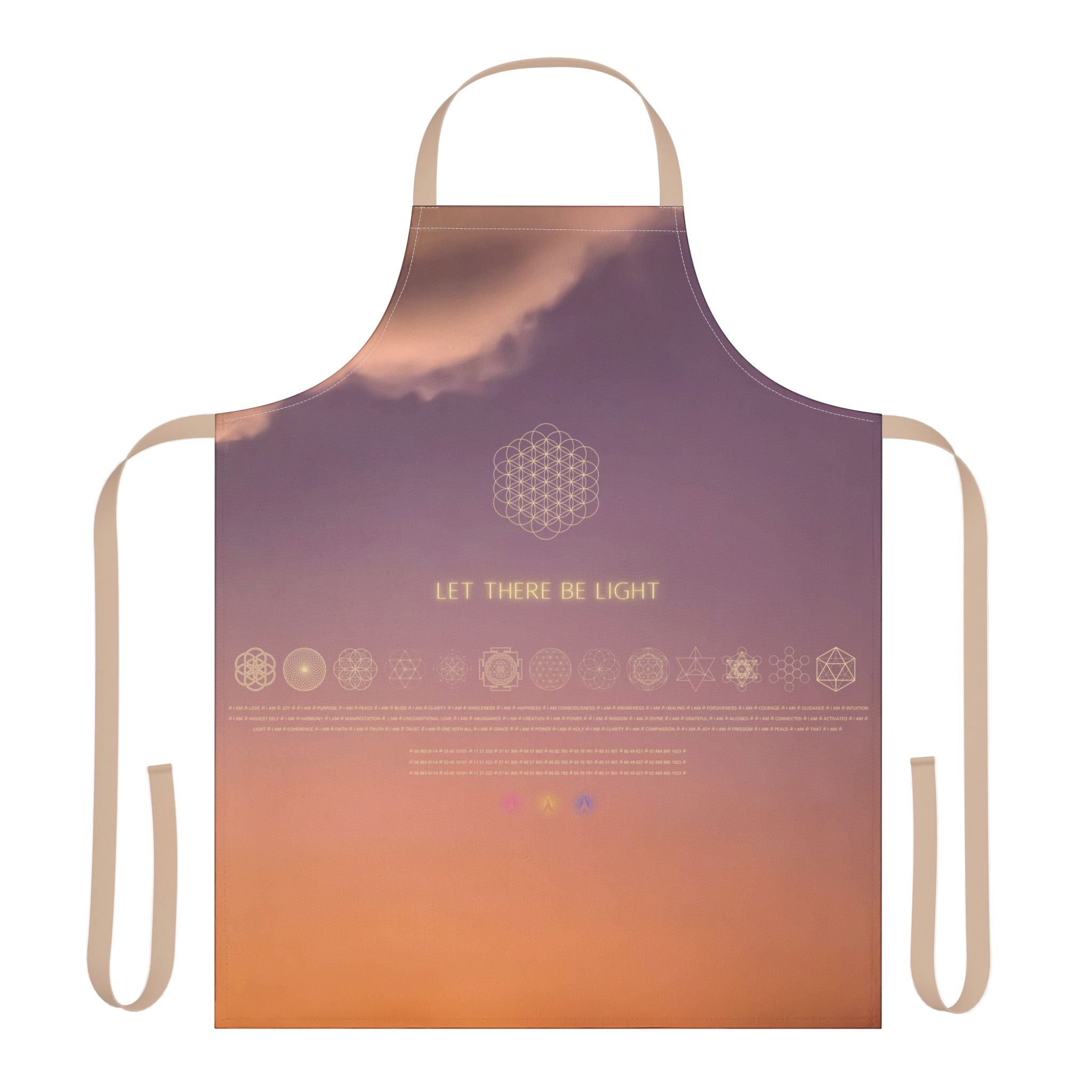 Let There Be Light . Sunset Sky Apron with 5-Color Straps