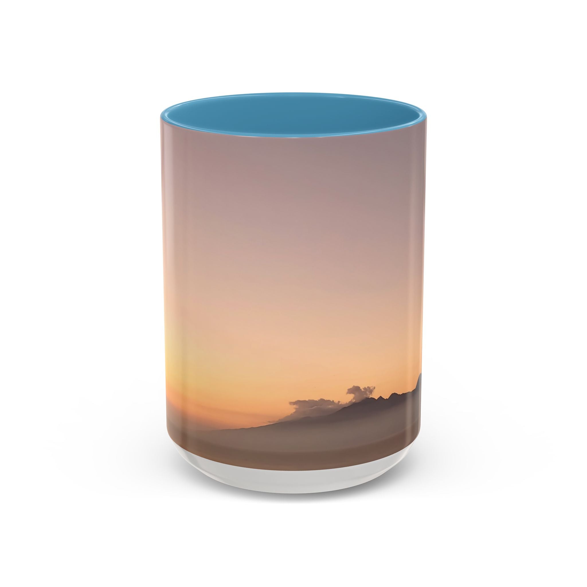 Wisdom Activation . Sunset Sky Accent Coffee Mug - Perfect for Cozy Mornings and Relaxing Evenings