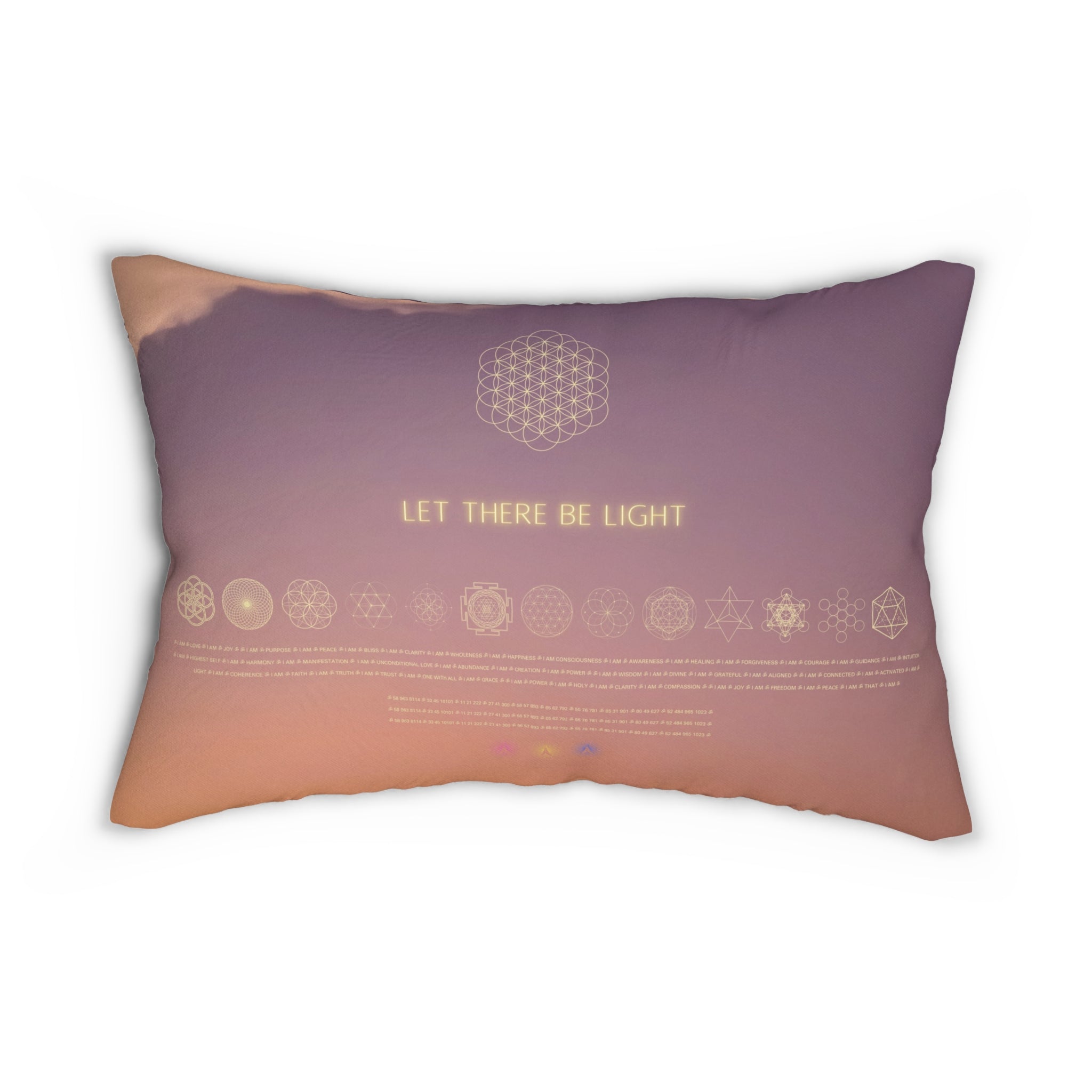 "Let There Be Light"-Inspirational Lumbar Pillow –