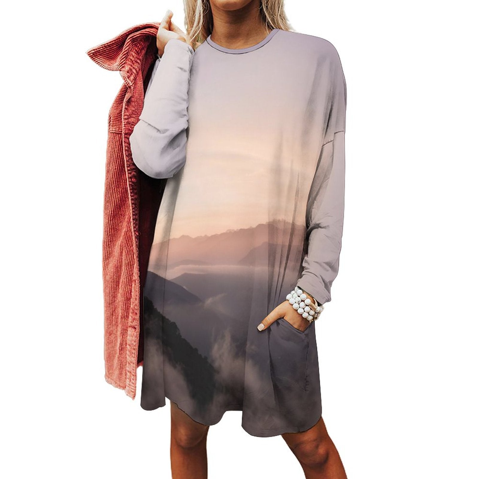 Wisdom Creation . Long Sleeve T-Shirts with Pocket